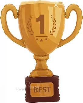 Фольгированный шар  Фигура, Кубок Чемпиона, Золотой